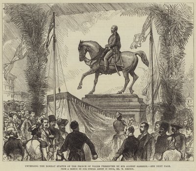 Dévoilement de la statue de Bombay du Prince de Galles présentée par Sir Albert Sassoon - William Crimea Simpson